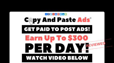Copy And Paste Ads - Legit System or Big Scam - Review