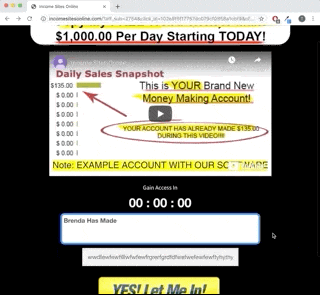 IncomeSitesOnline.com Redirecting to Website ATM Order Screen