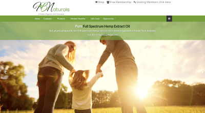 Screenshot of HB Naturals Website