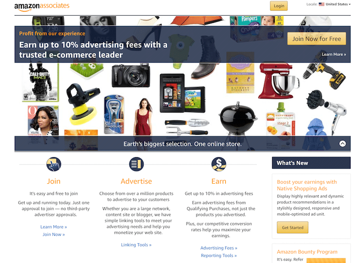 Amazon Associates Website