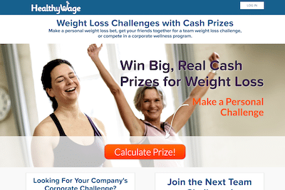 HealthyWage website homepage