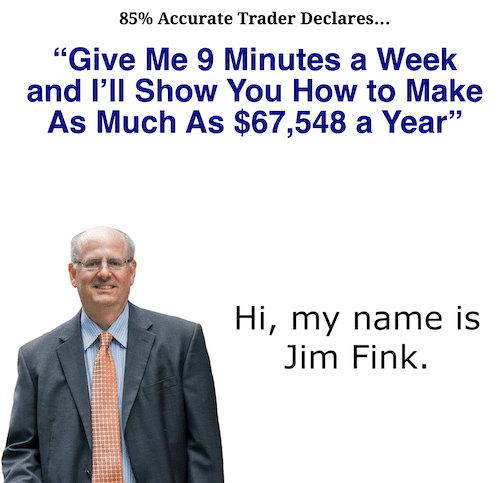 Jim Fink during a presentation about his Personal Finance service on the Investing Daily website.