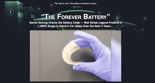 Ceramic electrolyte in QuantumScape's solid-state battery that is shown in Charles Mizrahi's presentation.