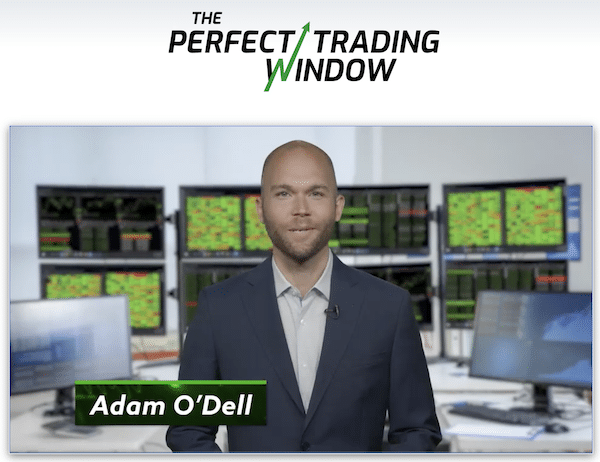 Adam O'Dell during The Perfect Trading Window presentation on the Money and Markets website.