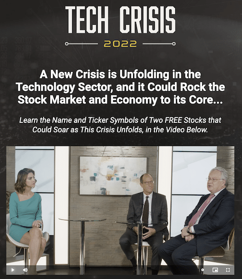 The Tech Crisis 2022 event featuring Louis Navellier and Eric Fry.