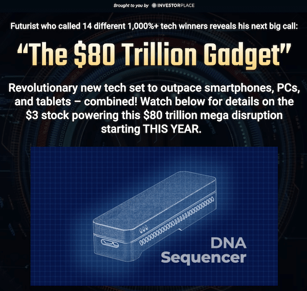Luke Lango's GCT presentation featuring a DNA Sequencer which he also refers to as a "gadget."