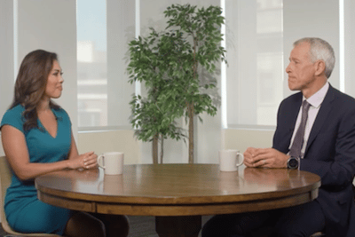 Whitney Tilson discussing his Energy Supercycle prediction and "next LNG powerhouse" stock pick with host Elaine Espinola in an Empire Financial Research presentation.
