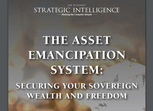 Cover of Jim Rickards' Asset Emancipation System report.