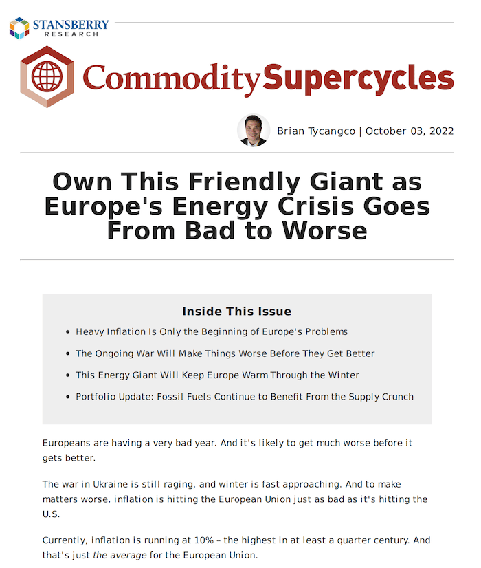 Preview of the Commodity Supercycles monthly newsletter.
