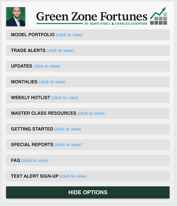 Different aspects of Green Zone Fortunes subscription.