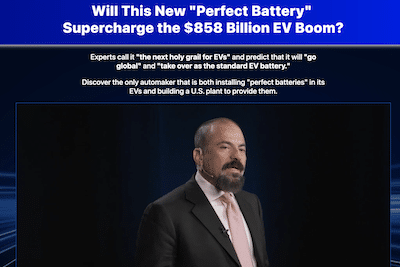 A presentation on the Empire Financial Research website featuring Enrique Abeyta who discussed a "perfect battery" stock, which he also describes as his "#1 EV stock of the 2020s."